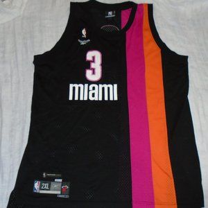 Reebok Dwyane Wade Miami FLORIDAN Heat Hardwood Classics Vintage NBA Jersey 2XL